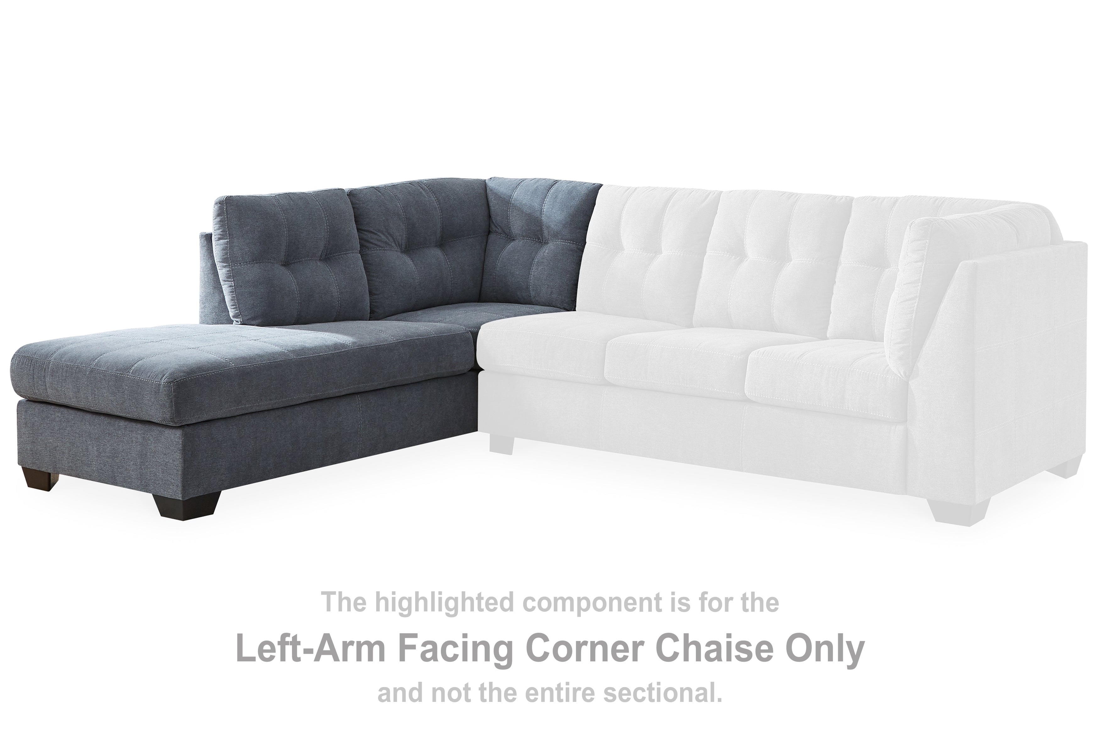Marrelton Denim Left-Arm Facing Corner Chaise - 5530316 - Bien Home Furniture &amp; Electronics