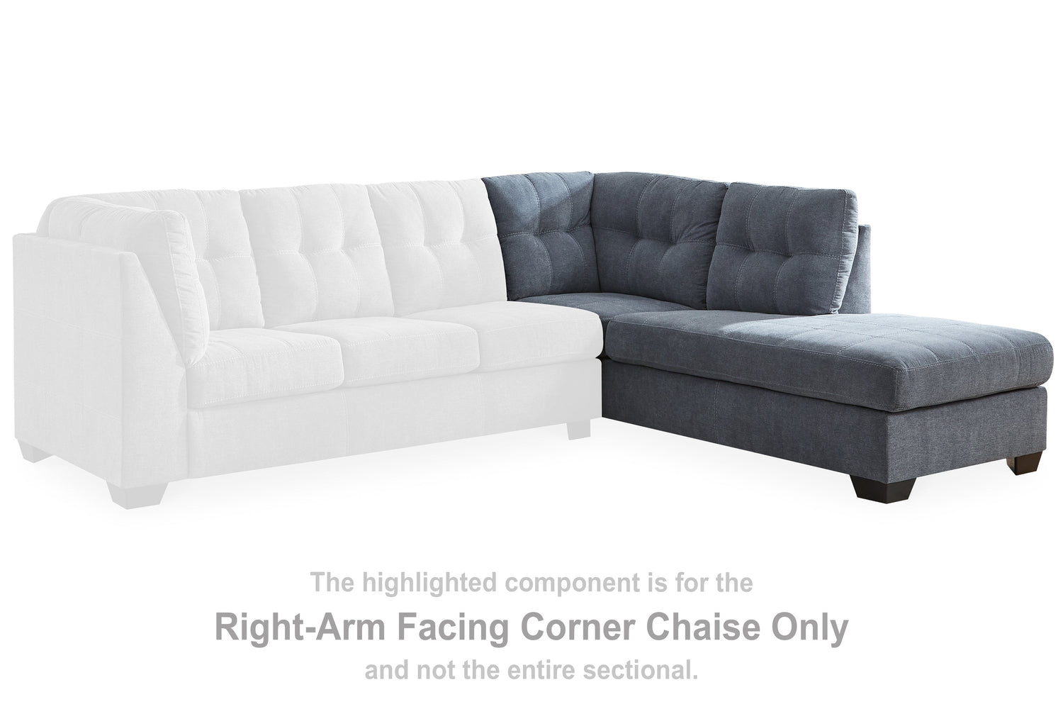 Marrelton Denim Right-Arm Facing Corner Chaise - 5530317 - Bien Home Furniture &amp; Electronics