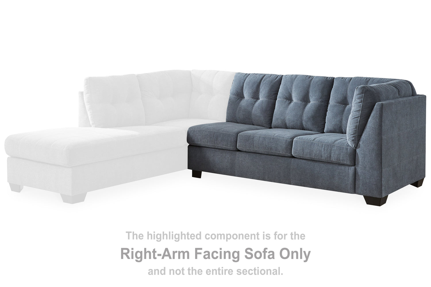 Marrelton Denim Right-Arm Facing Sofa - 5530367 - Bien Home Furniture &amp; Electronics