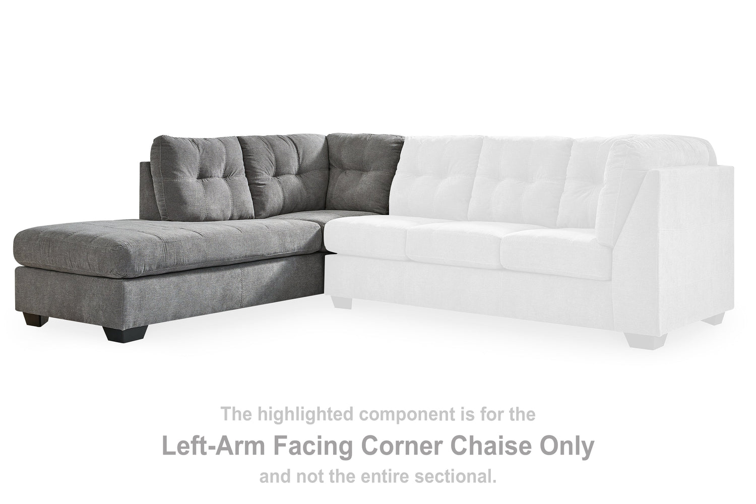 Marrelton Gray Left-Arm Facing Corner Chaise - 5530516 - Bien Home Furniture &amp; Electronics