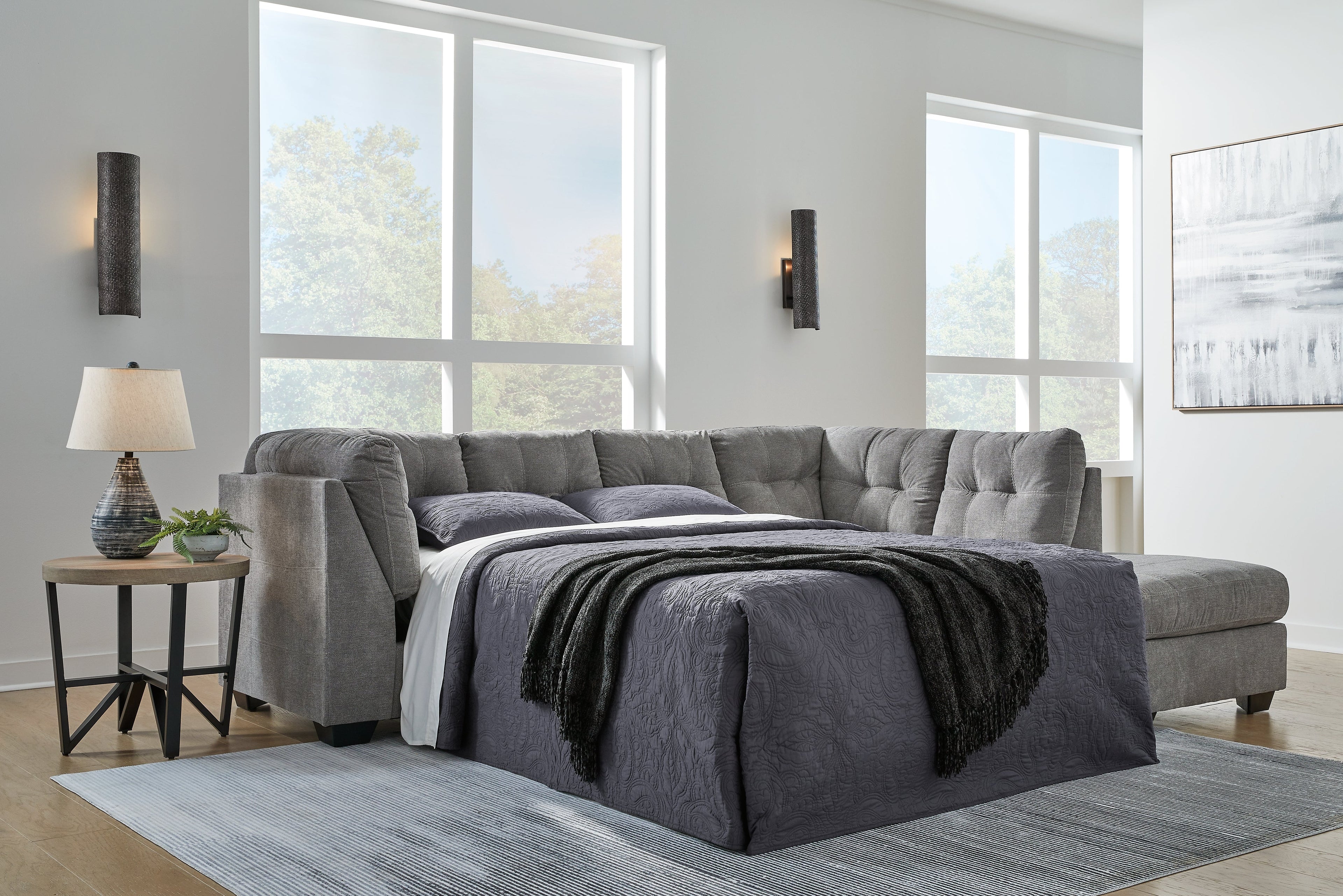 Marrelton Gray Left-Arm Facing Full Sofa Sleeper - 5530510 - Bien Home Furniture &amp; Electronics