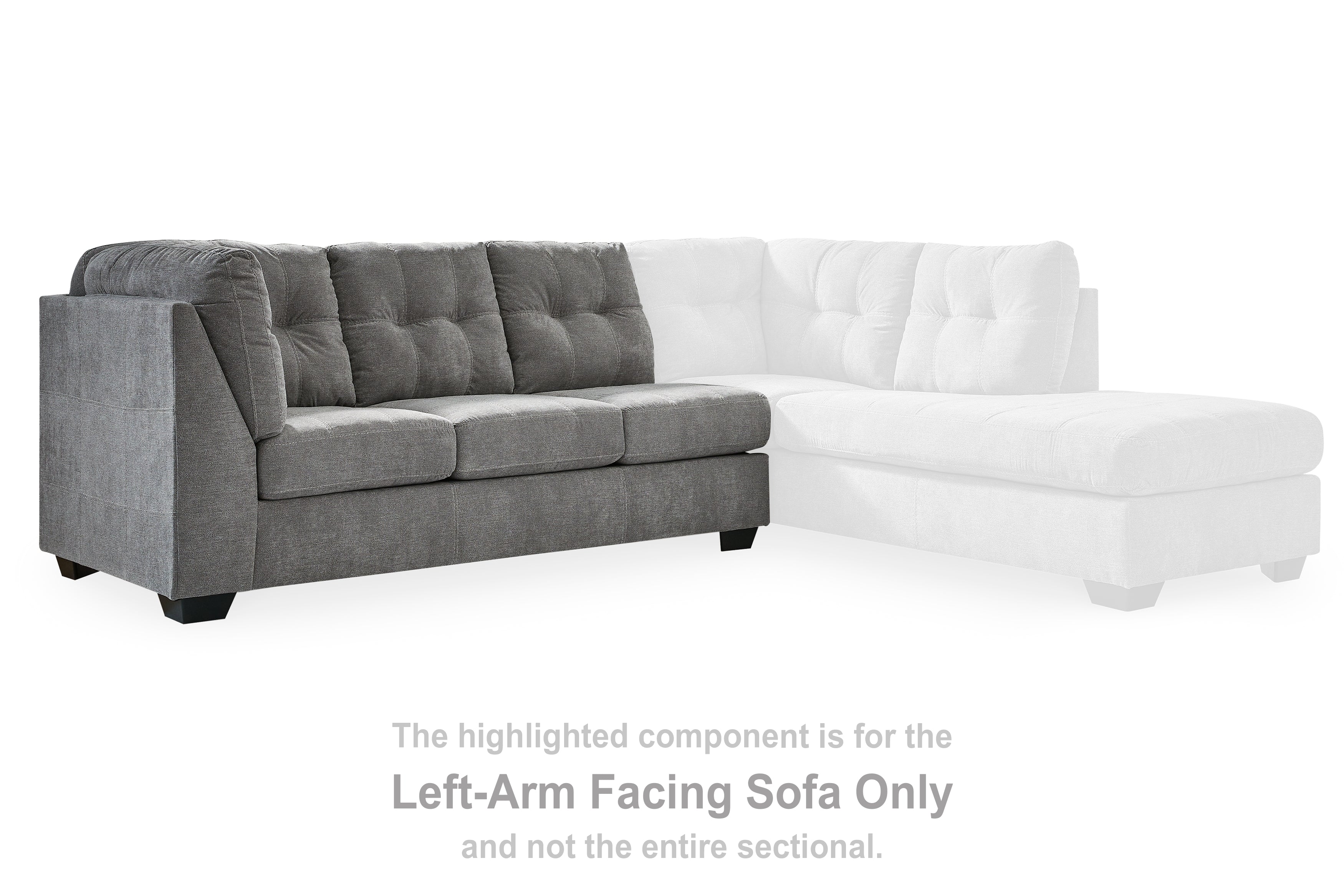 Marrelton Gray Left-Arm Facing Sofa - 5530566 - Bien Home Furniture &amp; Electronics