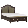Marston Dark Cherry Queen Sleigh Platform Bed - 2615DC-1* - Bien Home Furniture & Electronics