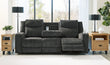 Martinglenn Ebony Power Reclining Sofa with Drop Down Table - 4650499 - Bien Home Furniture & Electronics