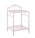 Massi 1-Shelf Nightstand with Glass Top Powder Pink - 401152 - Bien Home Furniture & Electronics