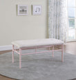 Massi Powder Pink Tufted Upholstered Bench - 401156 - Bien Home Furniture & Electronics