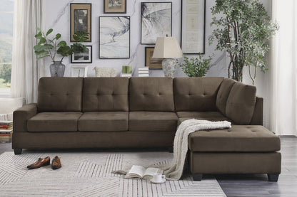 Maston Chocolate 2-Piece Reversible Sectional with Drop-Down Cup Holders - 9507CHC*SC - Bien Home Furniture &amp; Electronics