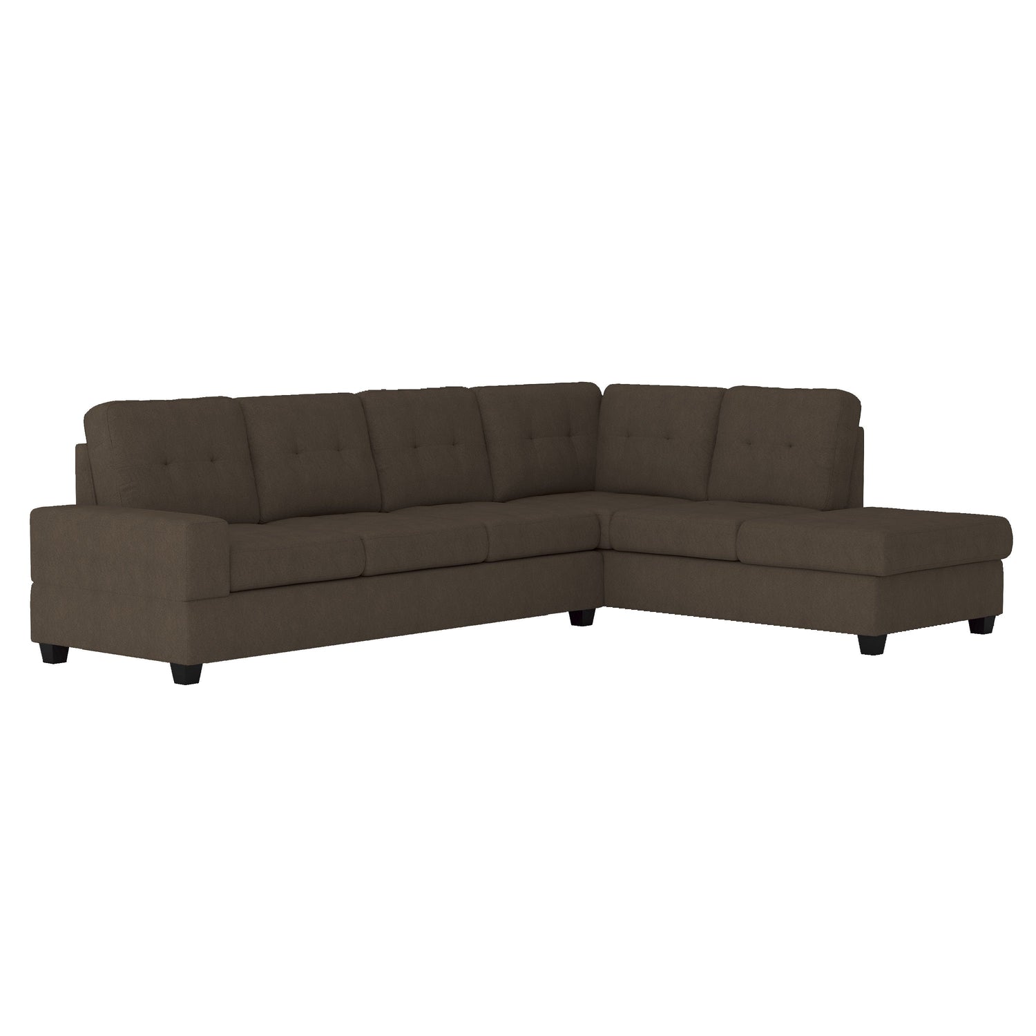 Maston Chocolate 2-Piece Reversible Sectional with Drop-Down Cup Holders - 9507CHC*SC - Bien Home Furniture &amp; Electronics
