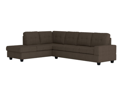 Maston Chocolate 2-Piece Reversible Sectional with Drop-Down Cup Holders - 9507CHC*SC - Bien Home Furniture &amp; Electronics