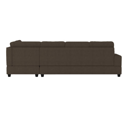 Maston Chocolate 2-Piece Reversible Sectional with Drop-Down Cup Holders - 9507CHC*SC - Bien Home Furniture &amp; Electronics