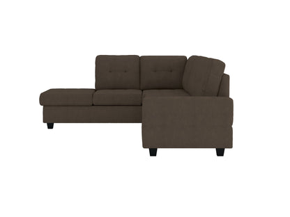 Maston Chocolate 2-Piece Reversible Sectional with Drop-Down Cup Holders - 9507CHC*SC - Bien Home Furniture &amp; Electronics