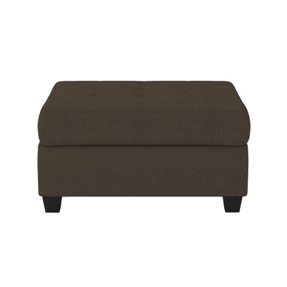 Maston Chocolate 2-Piece Reversible Sectional with Drop-Down Cup Holders and Storage Ottoman - 9507CHC*3OT - Bien Home Furniture &amp; Electronics