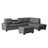 Maston Dark Gray 2-Piece Reversible Sectional with Drop-Down Cup Holders and Storage Ottoman - 9507DGY*3OT - Bien Home Furniture & Electronics