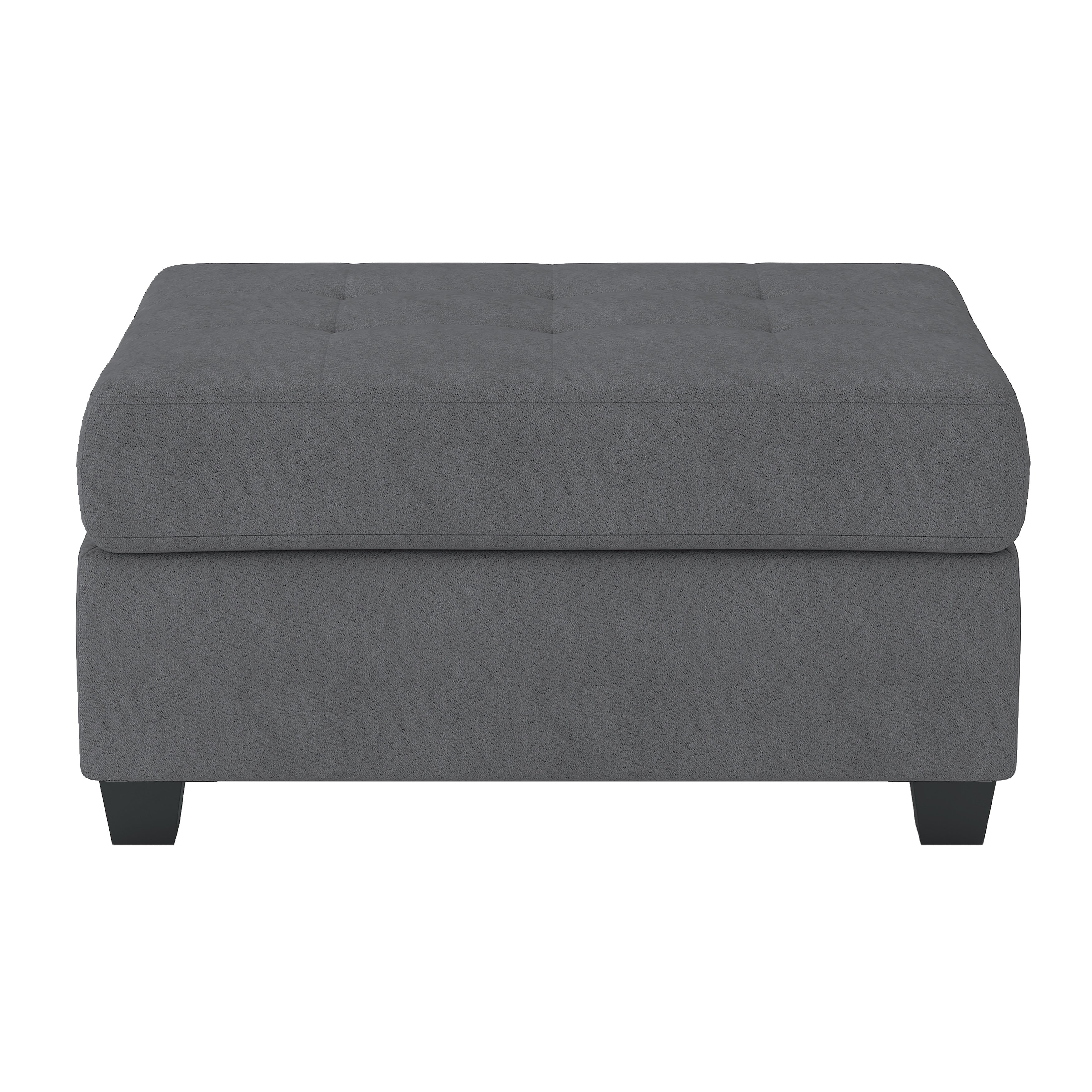 Maston Dark Gray 2-Piece Reversible Sectional with Drop-Down Cup Holders and Storage Ottoman - 9507DGY*3OT - Bien Home Furniture &amp; Electronics