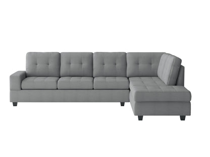 Maston Gray 2-Piece Reversible Sectional with Drop-Down Cup Holders - 9507GRY*SC - Bien Home Furniture &amp; Electronics