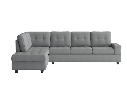 Maston Gray 2-Piece Reversible Sectional with Drop-Down Cup Holders - 9507GRY*SC - Bien Home Furniture &amp; Electronics