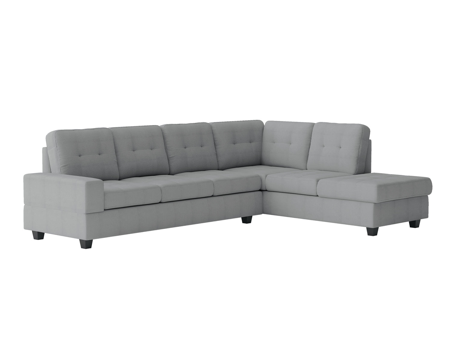 Maston Gray 2-Piece Reversible Sectional with Drop-Down Cup Holders - 9507GRY*SC - Bien Home Furniture &amp; Electronics