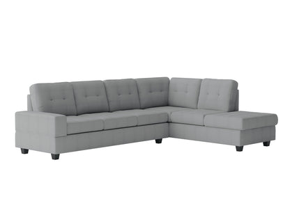 Maston Gray 2-Piece Reversible Sectional with Drop-Down Cup Holders - 9507GRY*SC - Bien Home Furniture &amp; Electronics