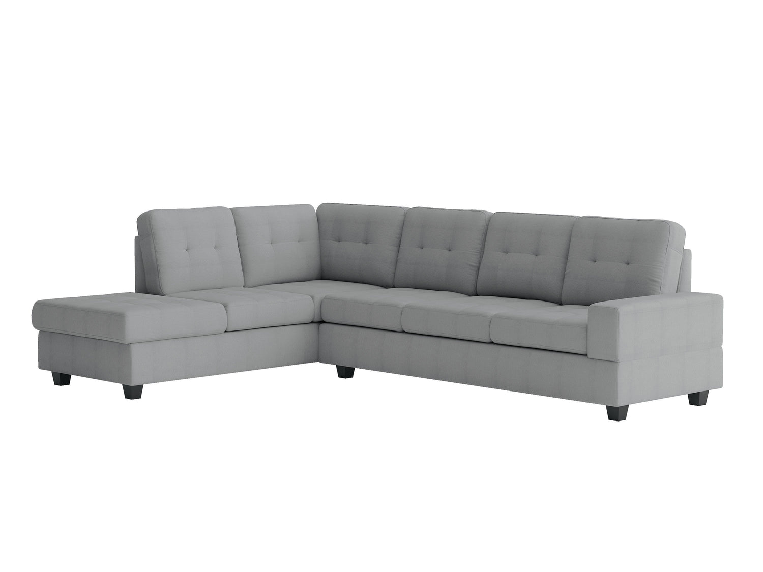 Maston Gray 2-Piece Reversible Sectional with Drop-Down Cup Holders - 9507GRY*SC - Bien Home Furniture &amp; Electronics