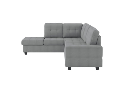 Maston Gray 2-Piece Reversible Sectional with Drop-Down Cup Holders - 9507GRY*SC - Bien Home Furniture &amp; Electronics