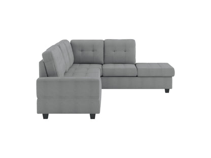 Maston Gray 2-Piece Reversible Sectional with Drop-Down Cup Holders - 9507GRY*SC - Bien Home Furniture &amp; Electronics