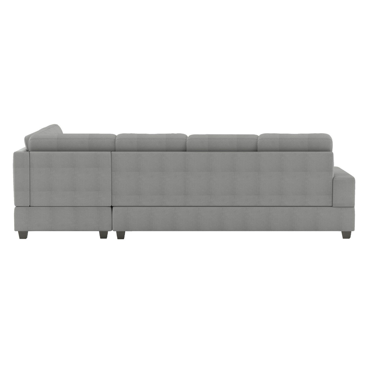 Maston Gray 2-Piece Reversible Sectional with Drop-Down Cup Holders and Storage Ottoman - 9507GRY*3OT - Bien Home Furniture &amp; Electronics