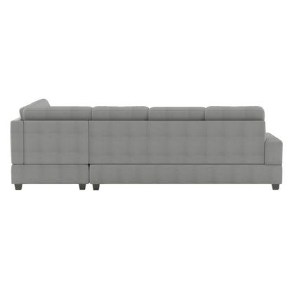 Maston Gray 2-Piece Reversible Sectional with Drop-Down Cup Holders and Storage Ottoman - 9507GRY*3OT - Bien Home Furniture &amp; Electronics