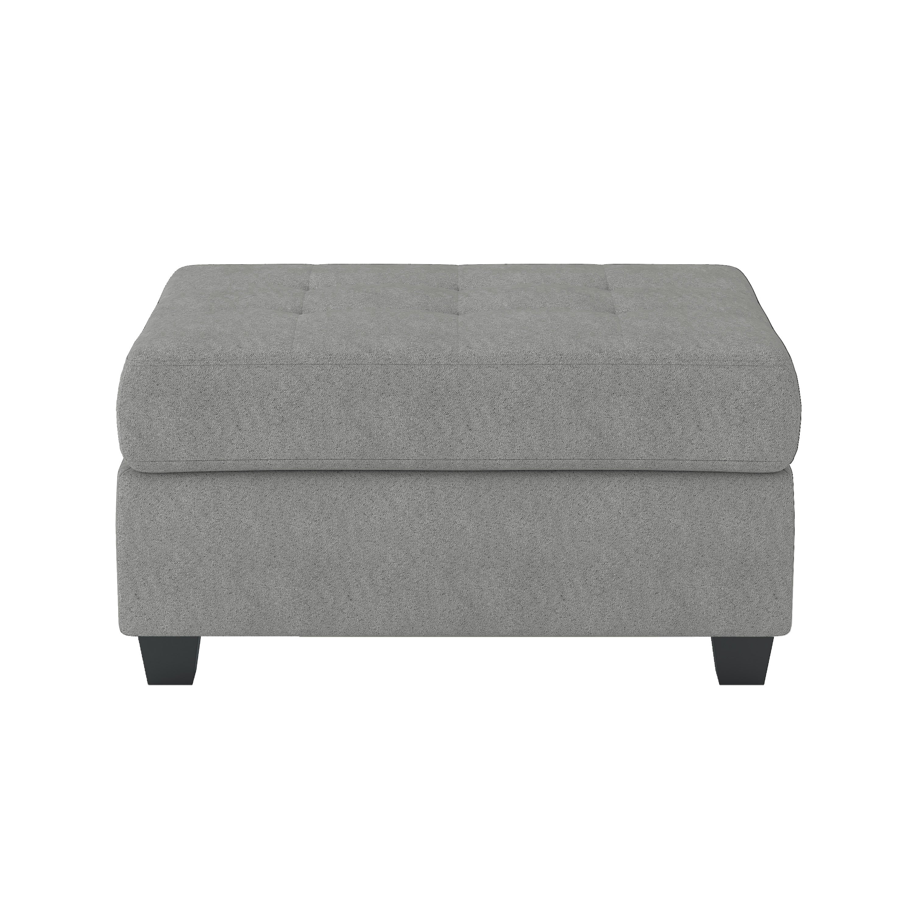 Maston Gray 2-Piece Reversible Sectional with Drop-Down Cup Holders and Storage Ottoman - 9507GRY*3OT - Bien Home Furniture &amp; Electronics