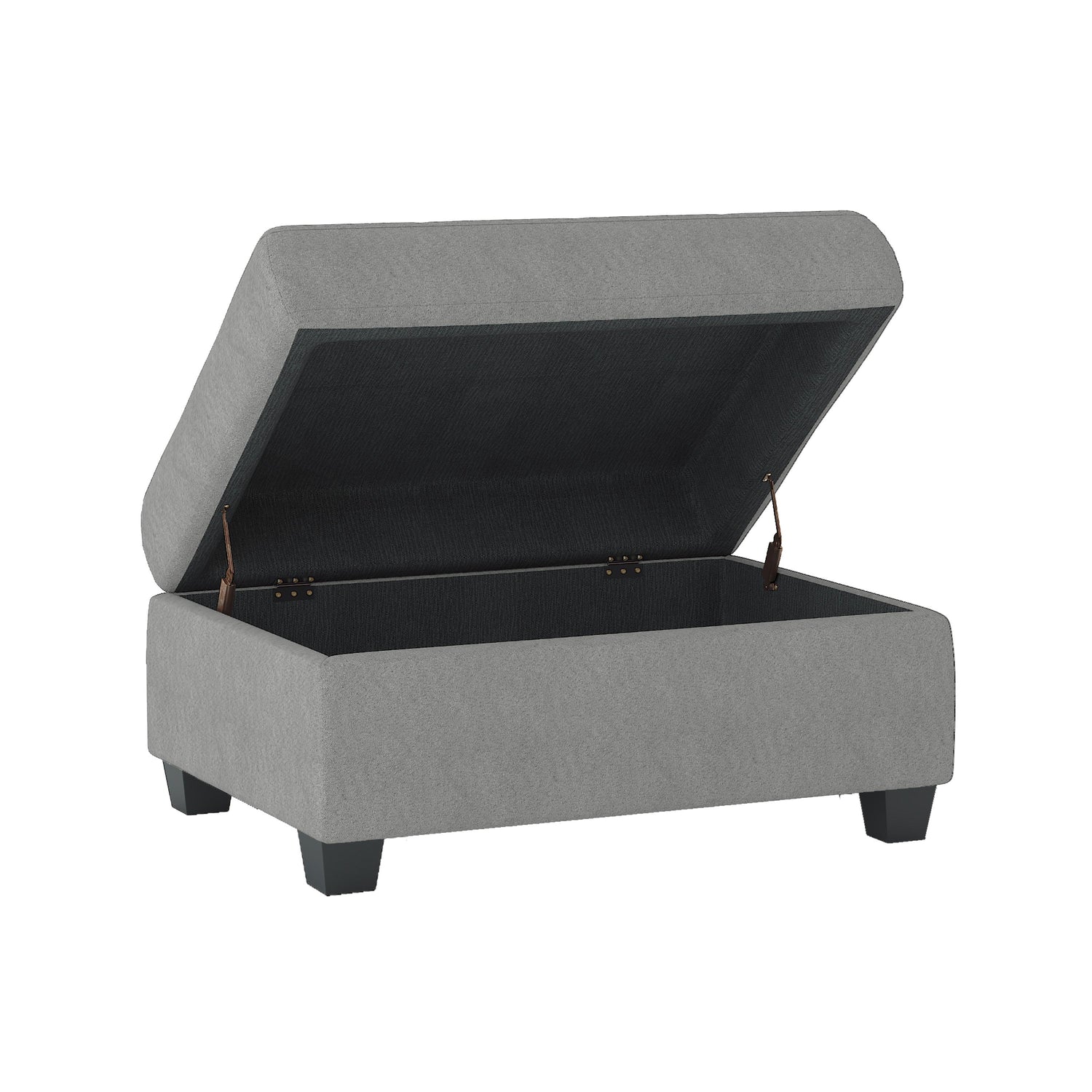 Maston Gray 2-Piece Reversible Sectional with Drop-Down Cup Holders and Storage Ottoman - 9507GRY*3OT - Bien Home Furniture &amp; Electronics