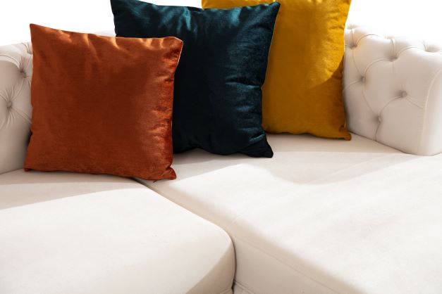 Matilda Ivory Velvet Double Chaise Sectional - MATILDAIVORY-SEC - Bien Home Furniture &amp; Electronics