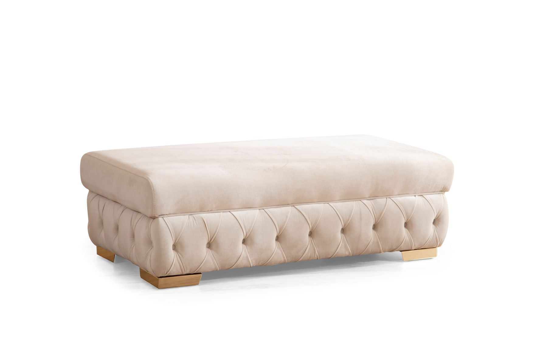 Matilda Ivory Velvet Double Chaise Sectional - MATILDAIVORY-SEC - Bien Home Furniture &amp; Electronics