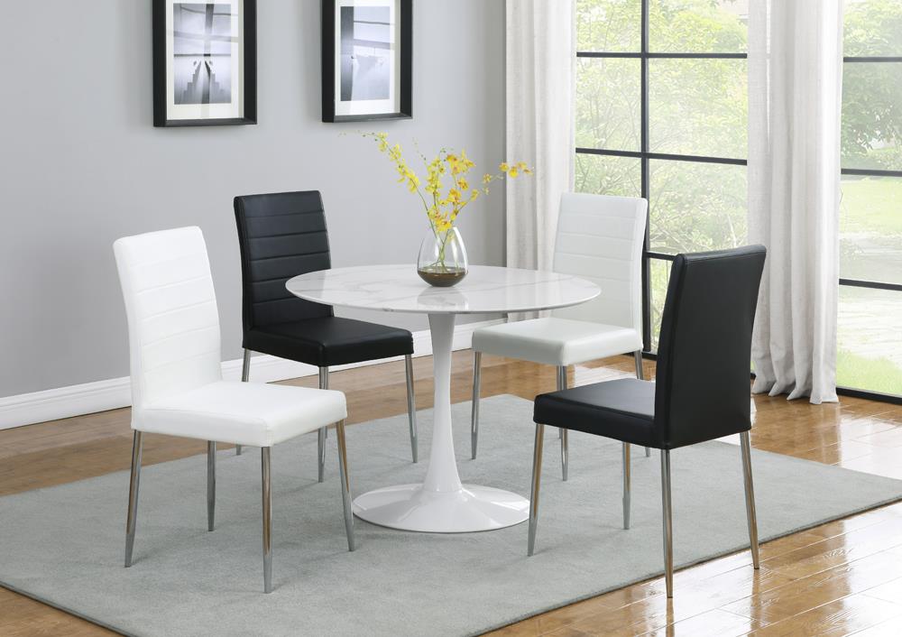 Matson White Upholstered Dining Chairs, Set of 4 - 120767WHT - Bien Home Furniture &amp; Electronics