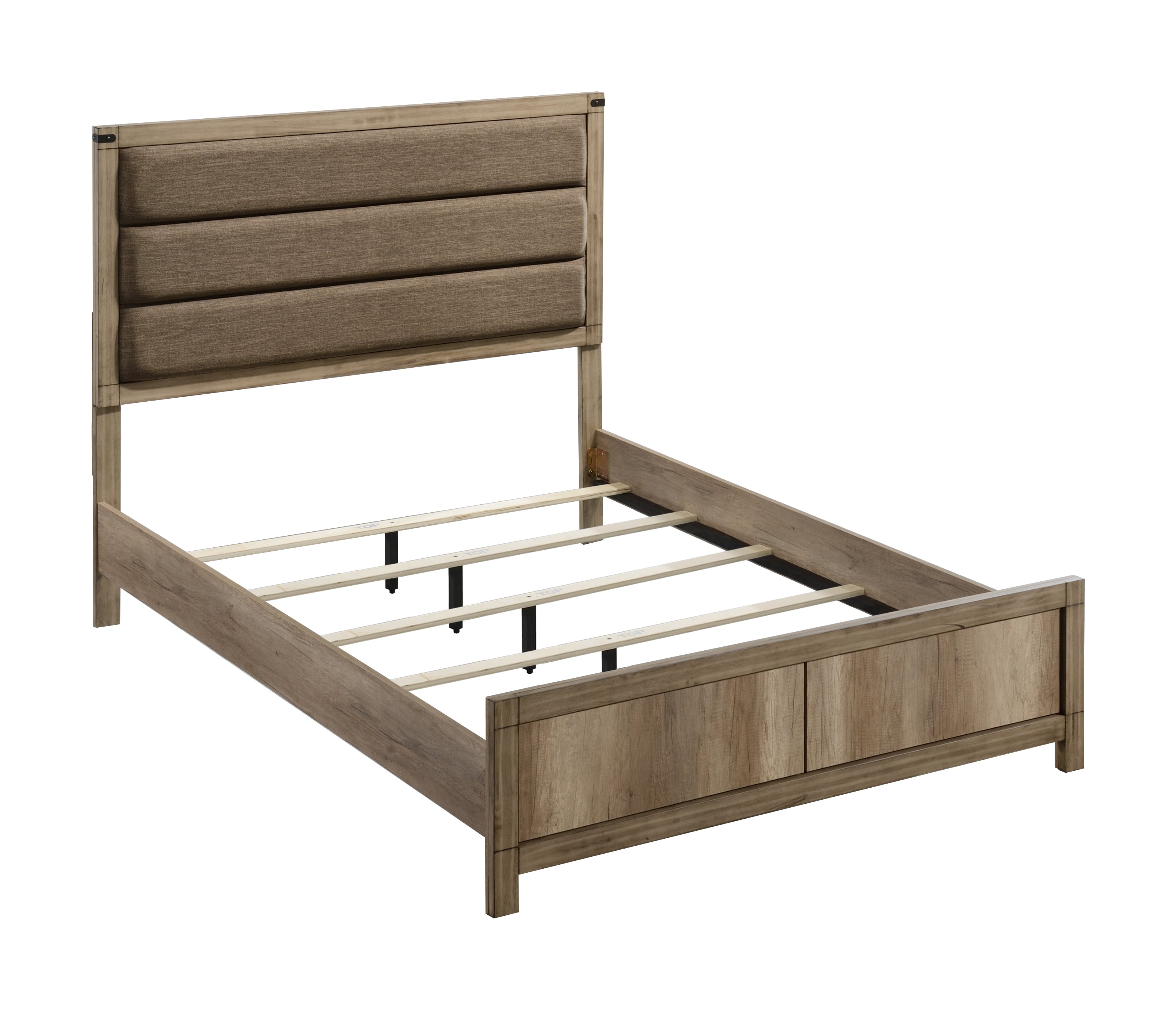 Matteo Melamine Full Upholstered Panel Bed - SET | B3200-F-HBFB | B3200-FT-RAIL - Bien Home Furniture &amp; Electronics