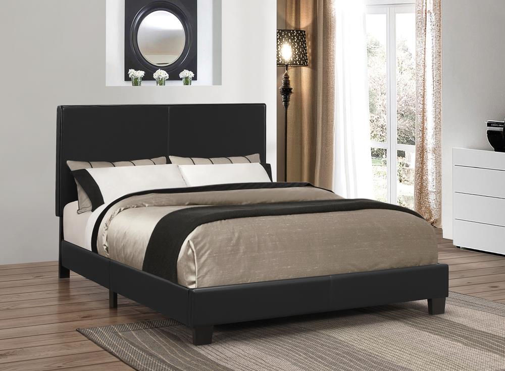 Mauve Bed Upholstered Queen Black - 300558Q - Bien Home Furniture &amp; Electronics