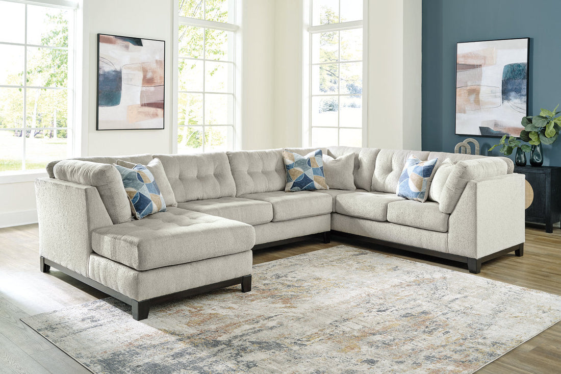 Maxon Place Stone 3-Piece Sectional with Chaise - 33004S1 - Bien Home Furniture &amp; Electronics