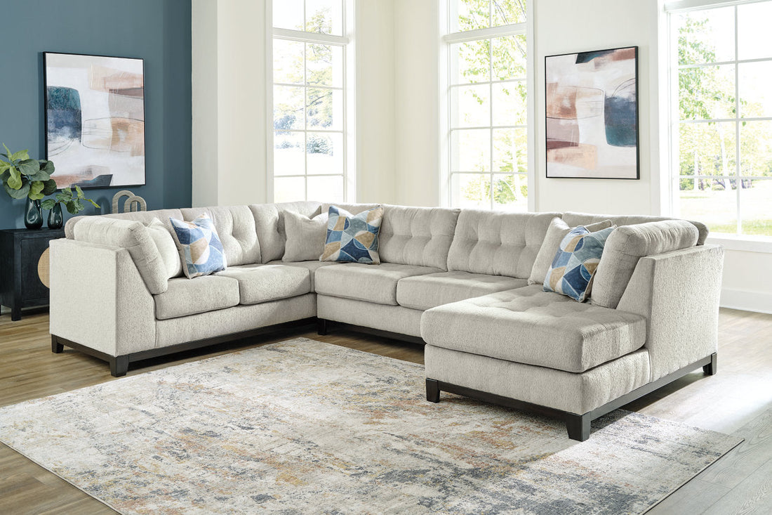 Maxon Place Stone 3-Piece Sectional with Chaise - 33004S2 - Bien Home Furniture &amp; Electronics