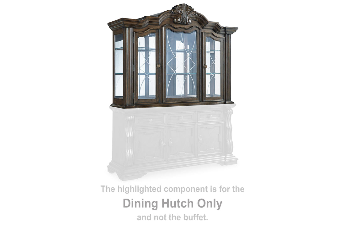 Maylee Dark Brown Dining Hutch - D947-81 - Bien Home Furniture &amp; Electronics