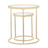 Maylin 2-Piece Round Glass Top Nesting Tables Gold - 935936 - Bien Home Furniture & Electronics
