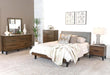 Mays Walnut Brown/Gray Upholstered Platform Bedroom Set - SET | 215961Q | 215962 | 215965 - Bien Home Furniture & Electronics
