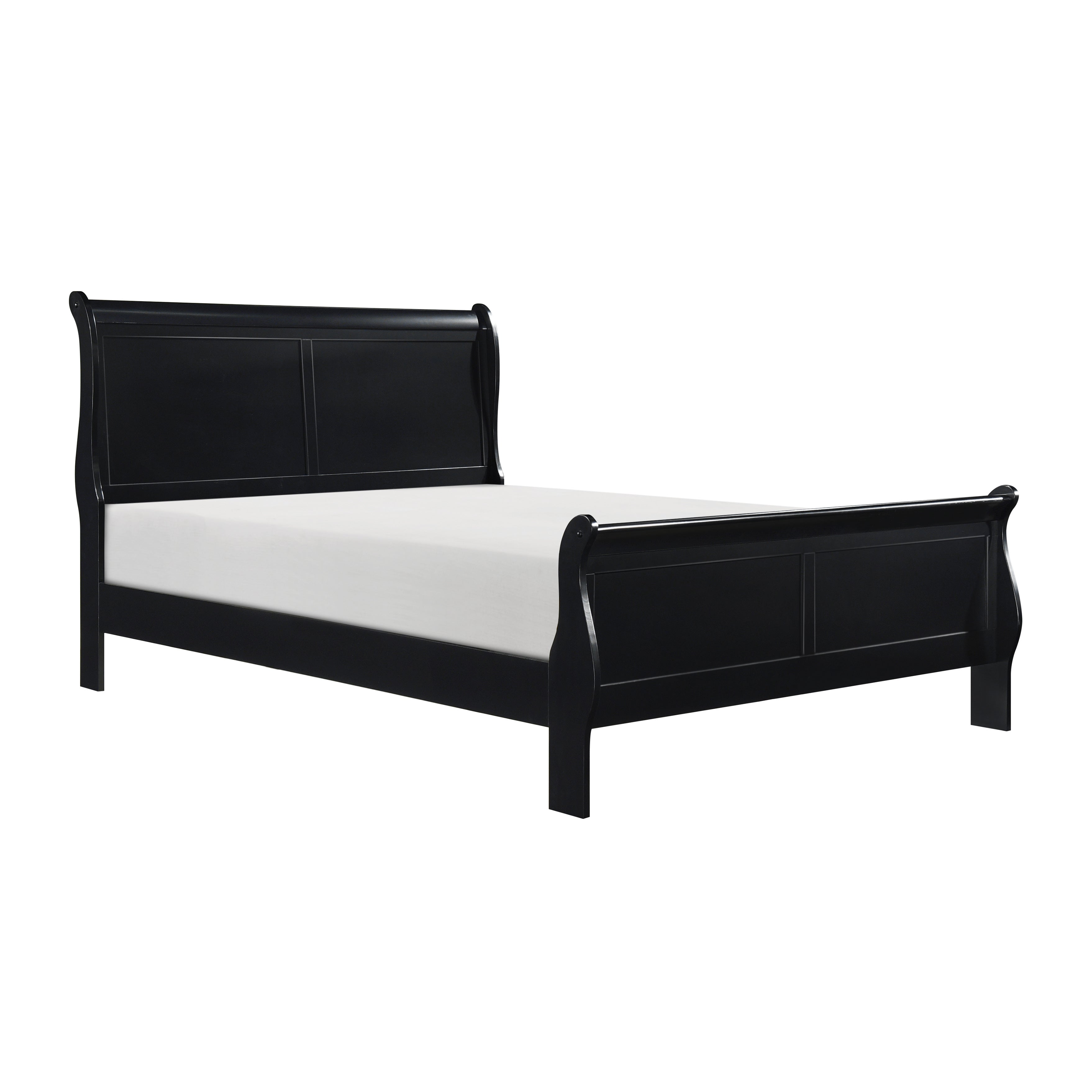 Mayville Black Queen Sleigh Bed - SET | 2147BK-1 | 2147BK-3 - Bien Home Furniture &amp; Electronics