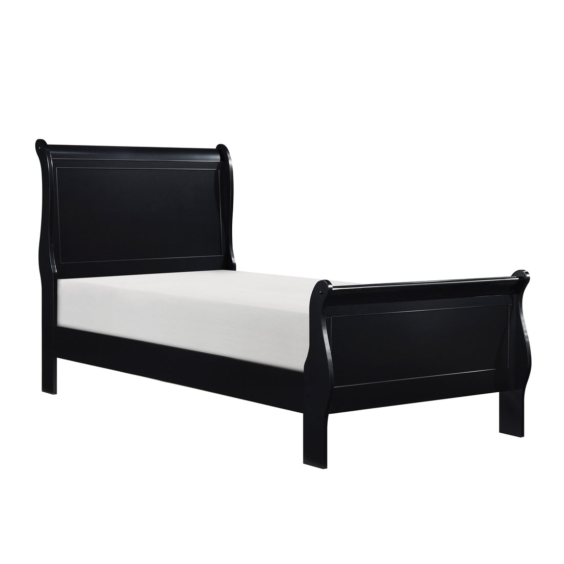 Mayville Black Twin Sleigh Bed - SET | 2147TBK-1 | 2147TBK-3 - Bien Home Furniture &amp; Electronics