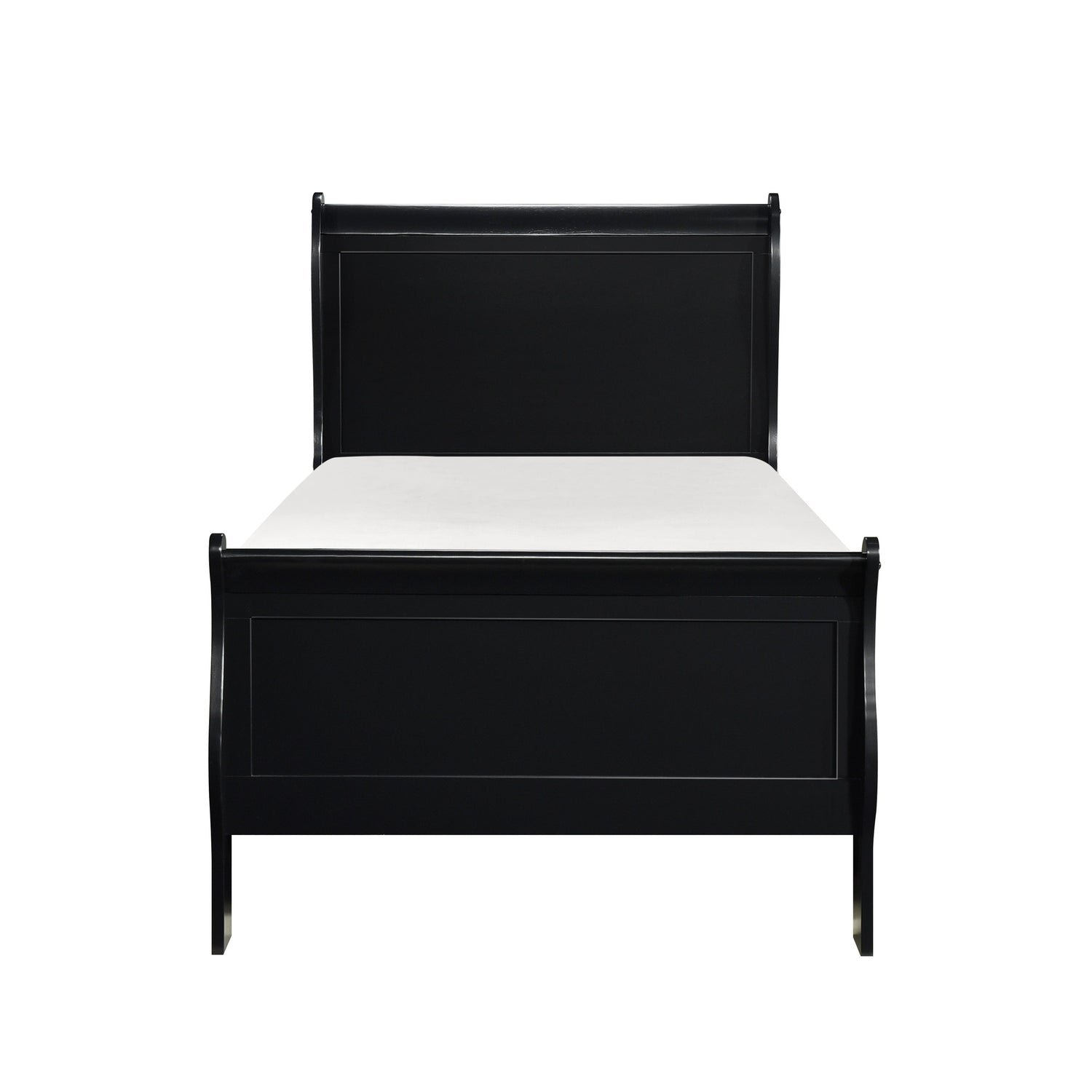 Mayville Black Twin Sleigh Bed - SET | 2147TBK-1 | 2147TBK-3 - Bien Home Furniture &amp; Electronics