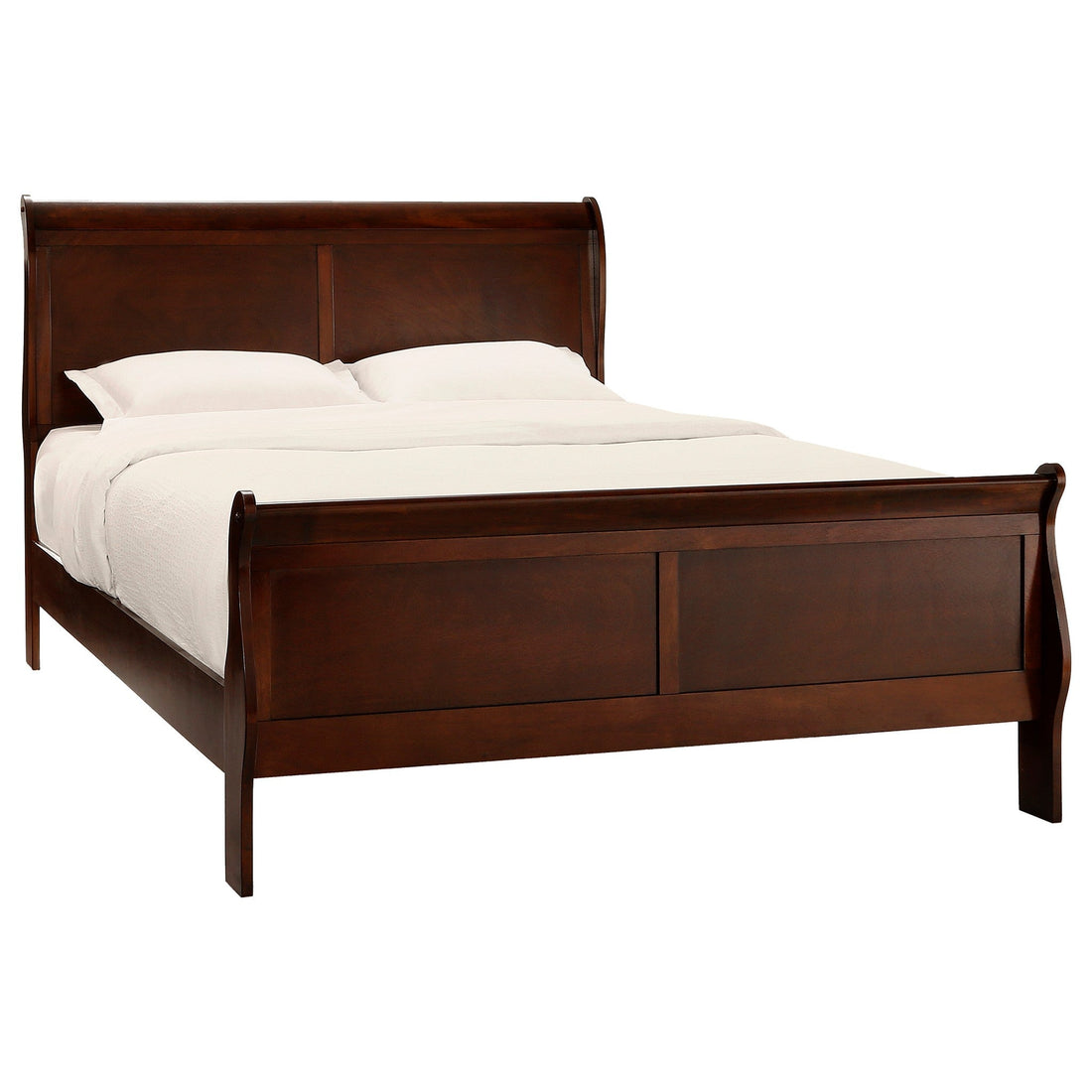 Mayville Brown Cherry Full Sleigh Bed - SET | 2147F-1 | 2147F-3 - Bien Home Furniture &amp; Electronics