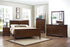 Mayville Brown Cherry Sleigh Bedroom Set - SET | 2147K-1 | 2147K-3EK | 2147-5 | 2147-6 | 2147-4 | 2147-9 - Bien Home Furniture & Electronics