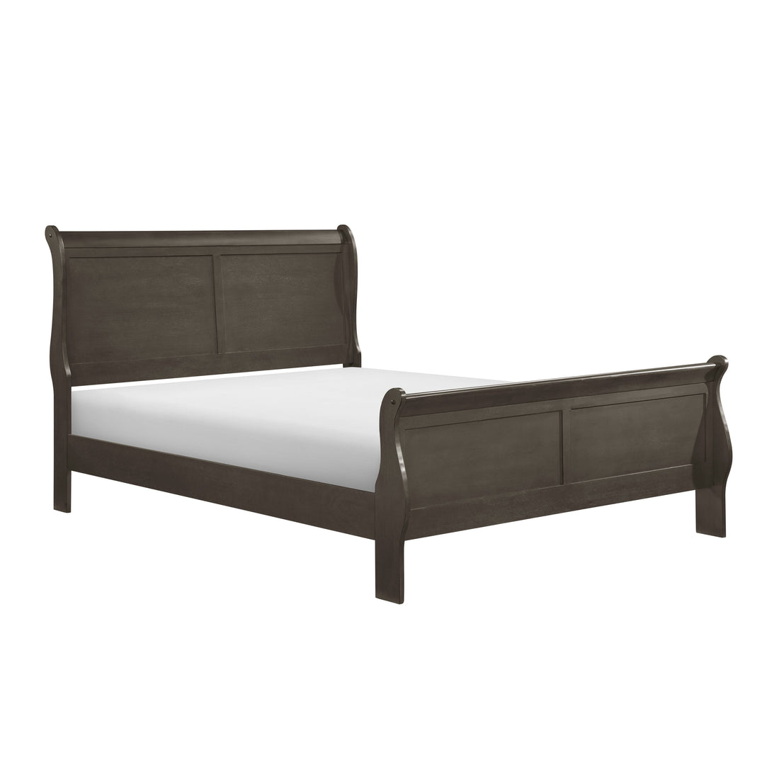 Mayville Stained Gray Full Sleigh Bed - SET | 2147FSG-1 | 2147FSG-3 - Bien Home Furniture &amp; Electronics