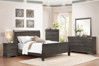 Mayville Stained Gray King Sleigh Bed - SET | 2147KSG-1 | 2147KSG-3EK - Bien Home Furniture &amp; Electronics