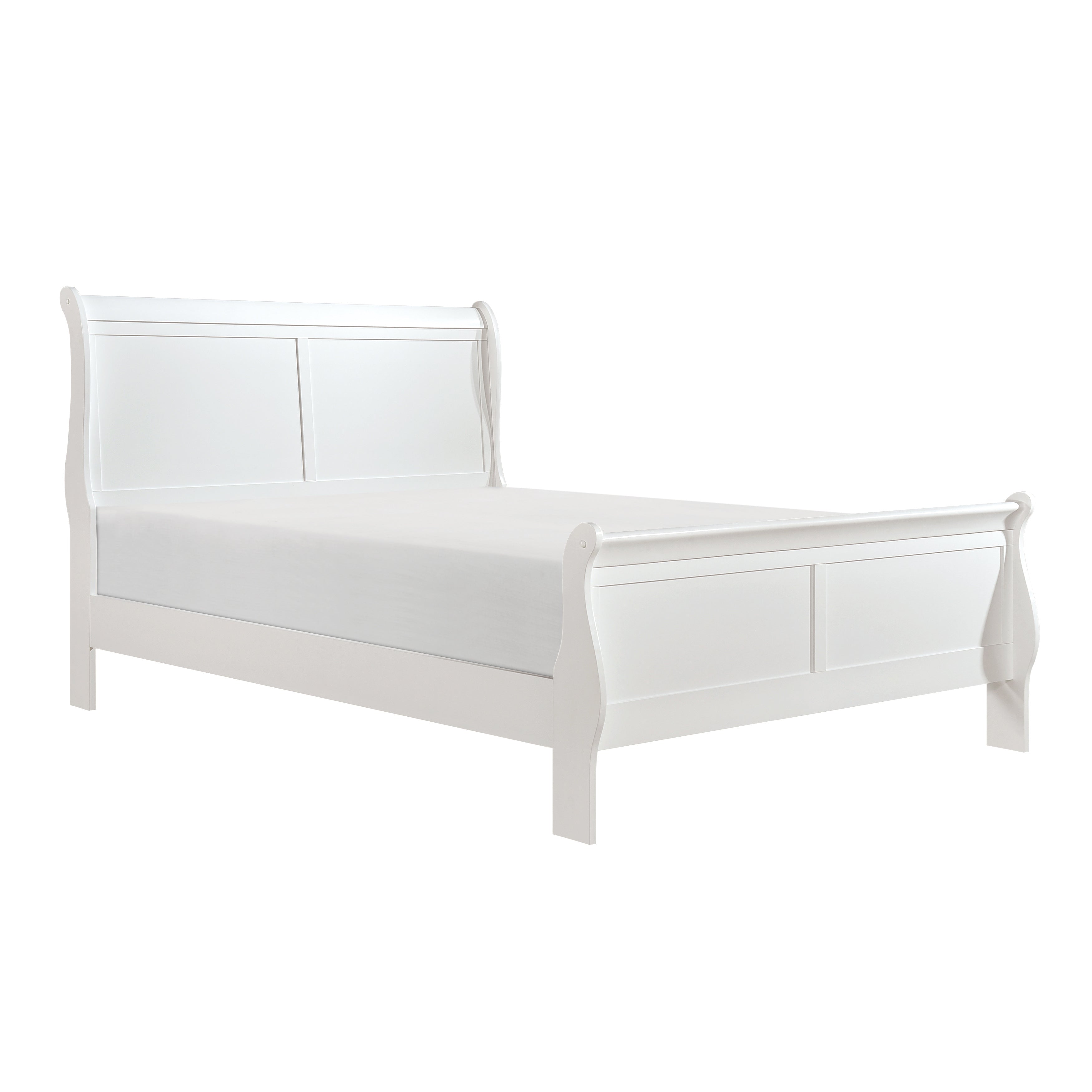 Mayville White Full Sleigh Bed - SET | 2147FW-1 | 2147FW-3 - Bien Home Furniture &amp; Electronics
