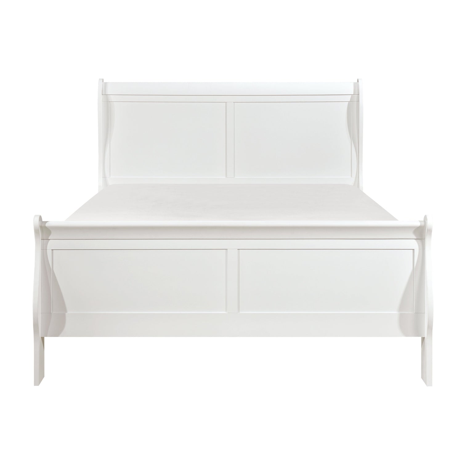 Mayville White Queen Sleigh Bed - SET | 2147W-1 | 2147W-3 - Bien Home Furniture &amp; Electronics