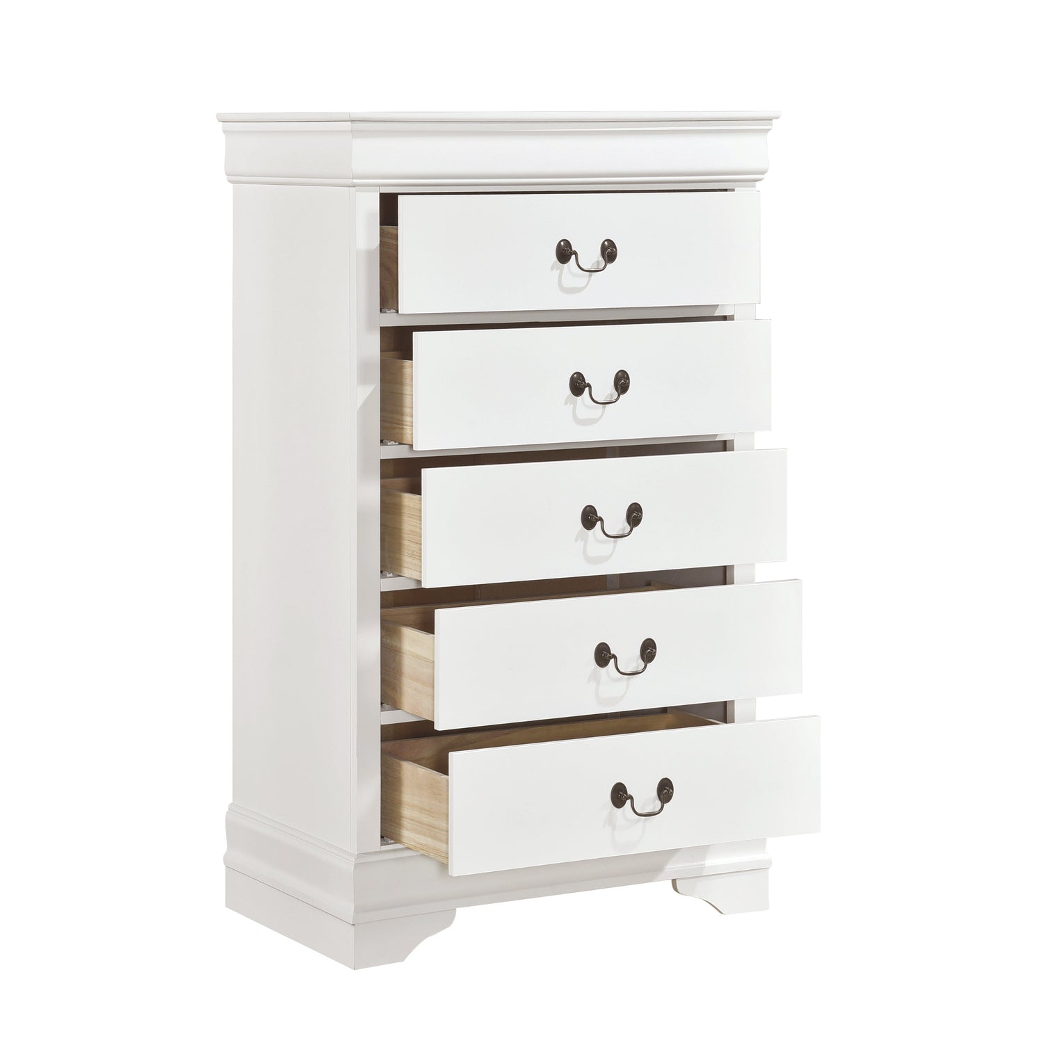 Mayville White Sleigh Bedroom Set - SET | 2147KW-1 | 2147KW-3EK | 2147W-5 | 2147W-6 | 2147W-4 | 2147W-9 - Bien Home Furniture &amp; Electronics