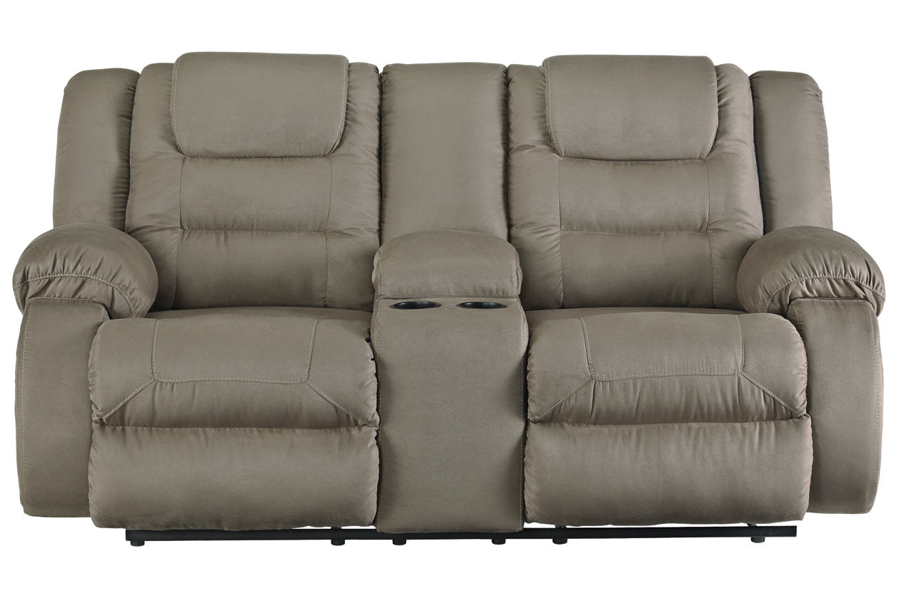 McCade Cobblestone Reclining Loveseat with Console - 1010494 - Bien Home Furniture &amp; Electronics